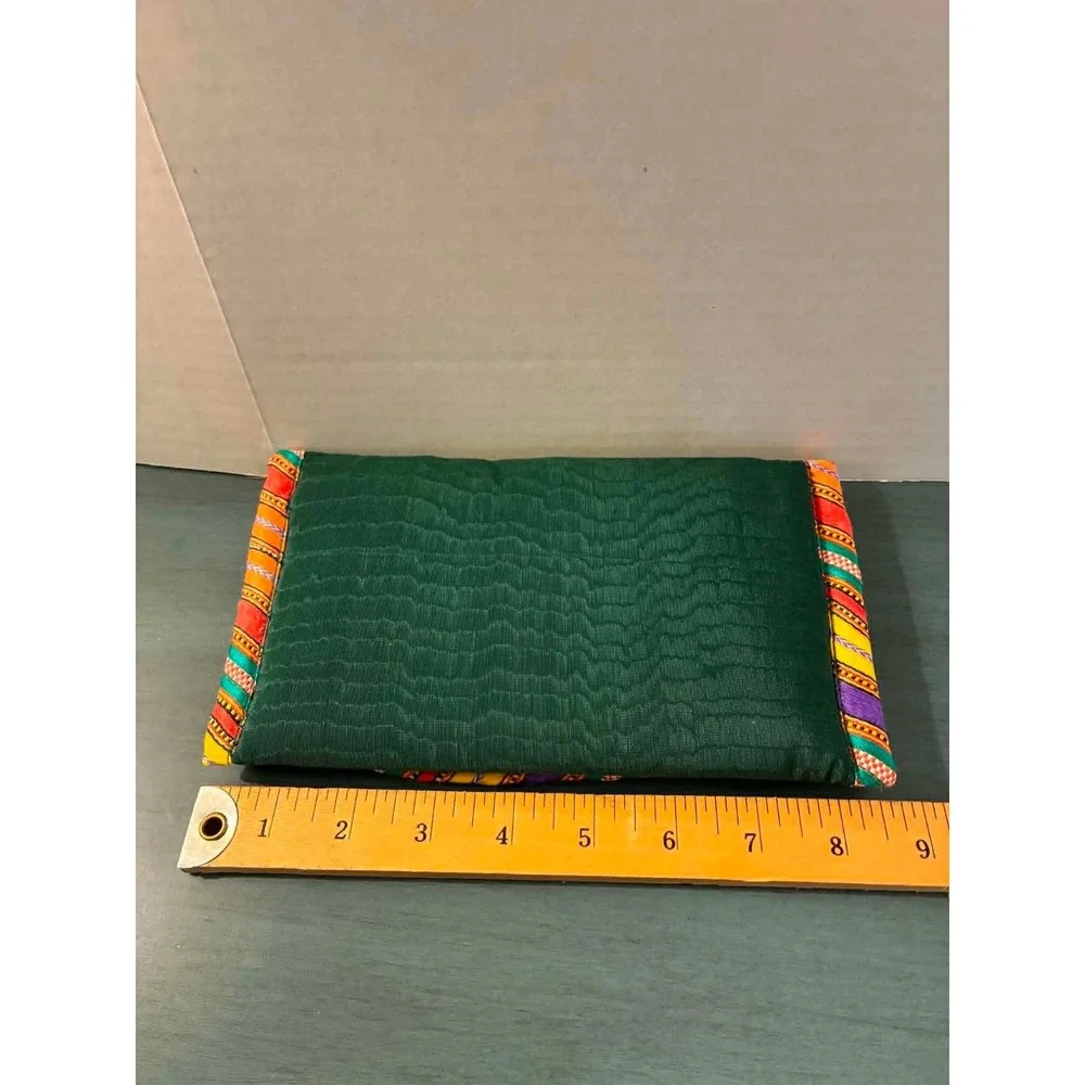El Burgan LinaLama Design Clutch Purse Womens Multicolor Woven Embroidered Boho
